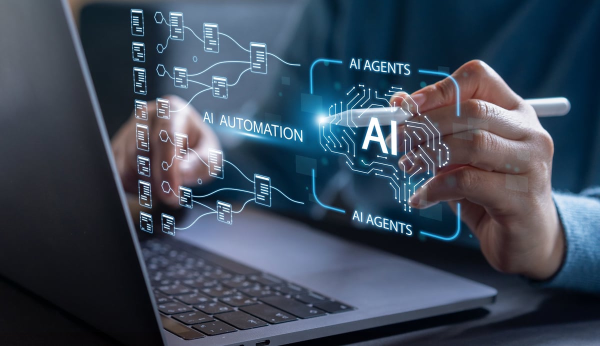 AI automation and chatbot technology representing an AI voice agent handling calls
